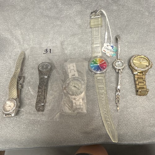Bisley Mixed Lot 5 Women's Wristwatches Assorted Includes Colorful Dial Watch