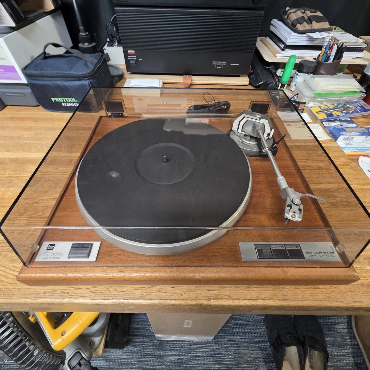 Platine Vinyle Vintage Dual CS-530 – Avec Stroboscope – Bon état De Fonctionnement