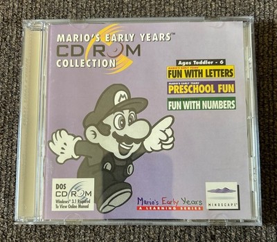Mario s Early Years (PC, 1995) Vintage Nintendo Computer Game, DOS CD-ROM