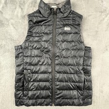 REI Co-op Vest Kids Large 14-16 Black Down Puffer Quilted Full Zip Lightweight