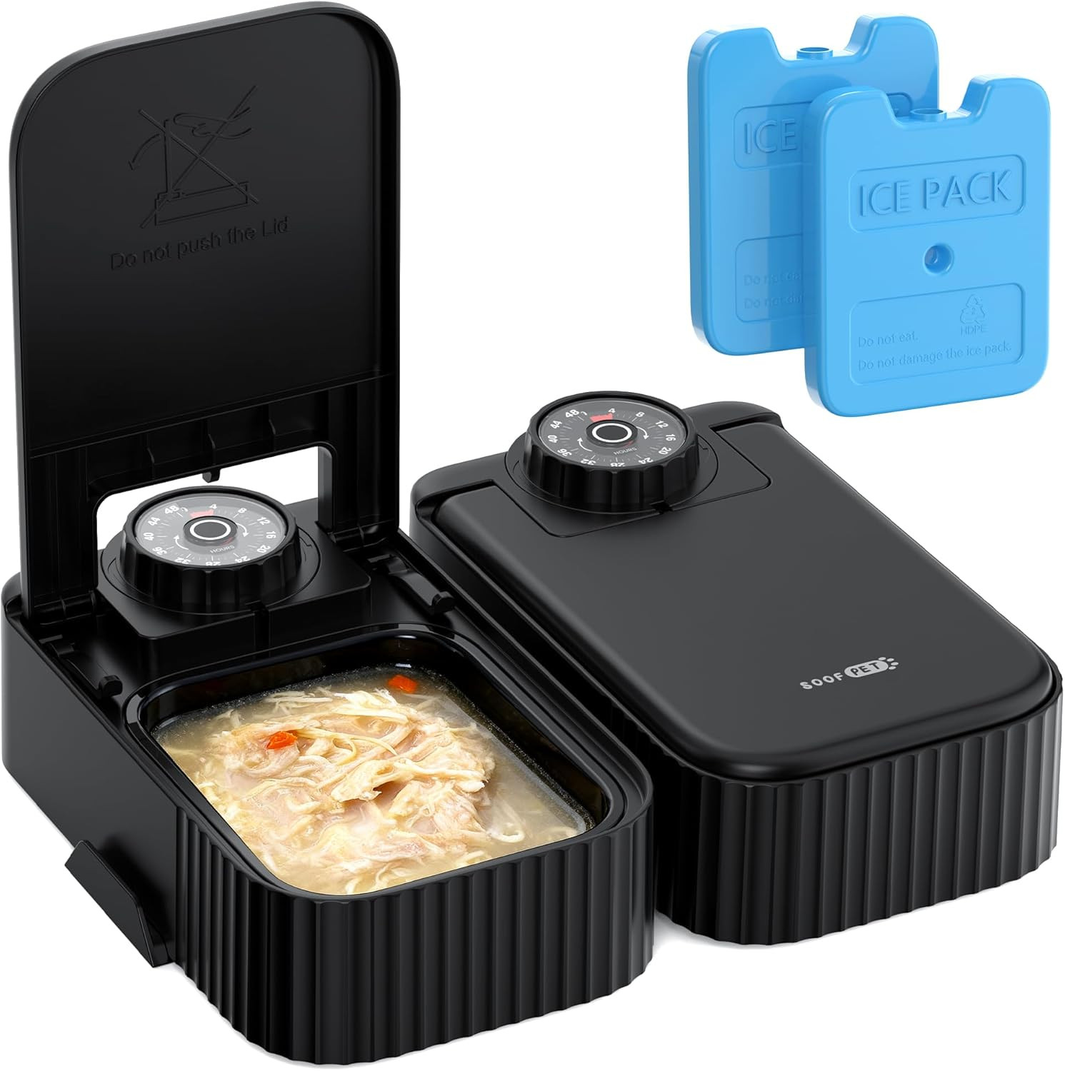 Distributore Automatico Cibo Gatti Umido: Dispenser Crocchette Gatto Con Timer D - 1