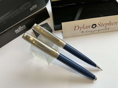 Delta Activa Hi Tech Design Blau Füllfederhalter und Druckbleistift Set