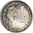 1896-P Barber Half Dollar