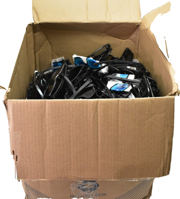 Real D 3D Glasses USED Bulk Pack Black w Smoke Lens For Movie Theatres