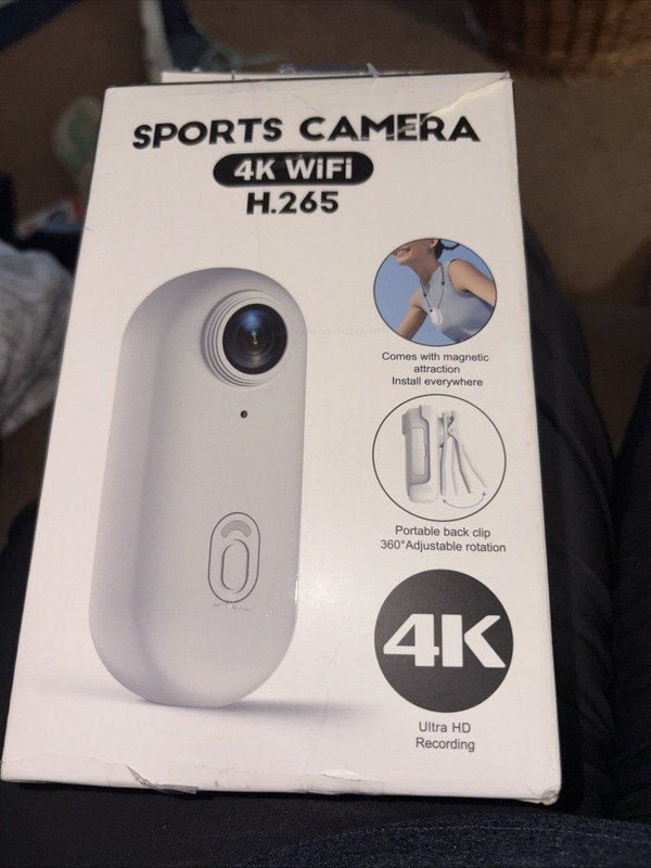 Sports Camera 4K WIFI H.265 30FPS MP4 / JPEG -open Box -  COLOR WHITE