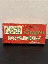 Dragon Dominoes by Halsam Set No. 920 Double Nine In Box 55 Color pieces VINTAGE