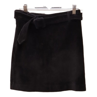 Mango, Rock, Größe: XS, Schwarz, Cord, Damen #ZwL