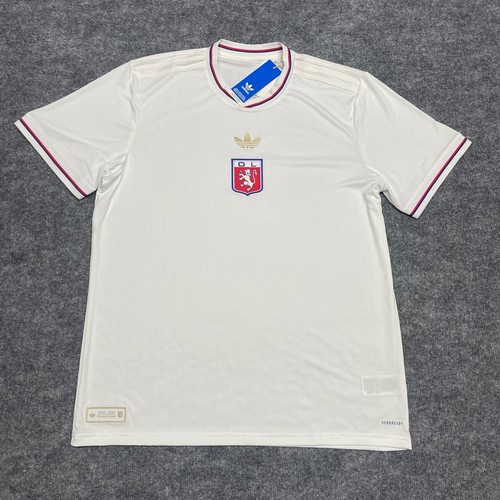 Olympique Lyonnais Jersey Mens XL White 75th Anniversary 75 Ans Les Gones Legacy