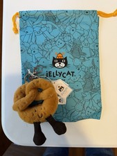 New With Tags Jellycat Amuseable Pretzel Plush Bag Charm Soft Keychain Toy Gift
