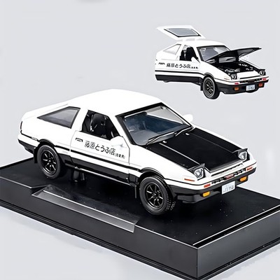 Initial D Trueno AE86 Alloy Diecast Car Model, Sports Car Toys for and Adults...