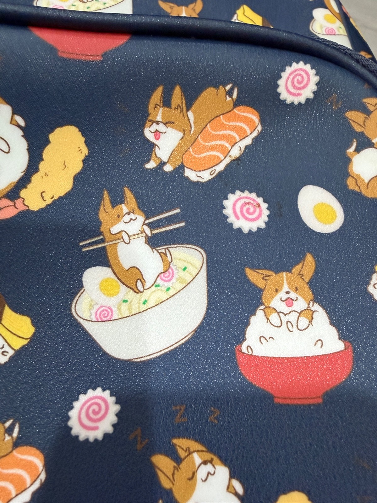 Loungefly Corgi Ramen Mini Backpack Missing Strap… - image 5