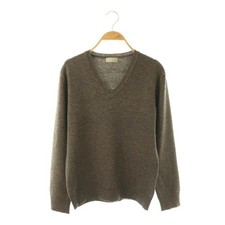 MARGARET HOWELL Wool Cashmere VNeck Sweater Women's Dark Brown OS Used