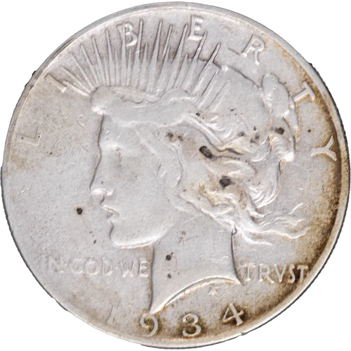 1934-S $1 Peace Silver Dollar ~ VF Details