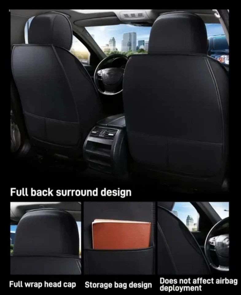Juego completo de fundas para comer aptas para todos los coches BMW delanteras traseras impermeables imitación cuero Foto 4 de 4
