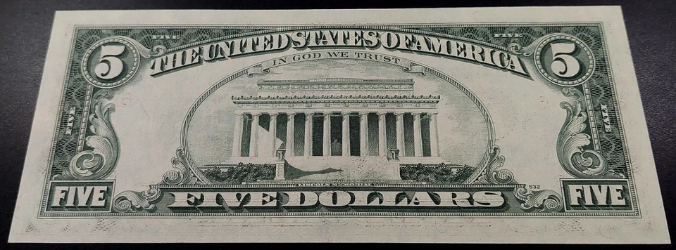 1977 A $5 Federal Reserve Note, Atlanta, STAR Note! CU! Fr# 1975 F. - Image 3 of 4