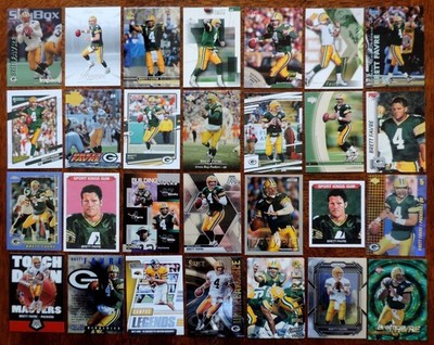 BRETT FAVRE  LOT OF (50) DIFFERENT FB CARDS w/15  INSERTS - PACKERS - NM-MINT