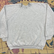 Vintage Fruit Of The Loom Sweatshirt Mens XL Gray Blank Crewneck 50/50 USA 90s