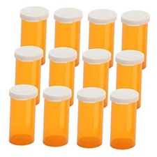 Empty Plastic Pill Bottles with Easy Open Snap Caps Not Child 8 Dram