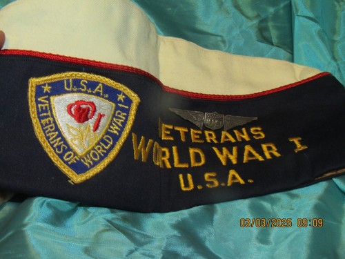 WWI PILOT'S WINGS!! ON A VETERAN'S CAP!! ALAMADA, CALIFORNIA! RARE!! - Picture 6 of 9