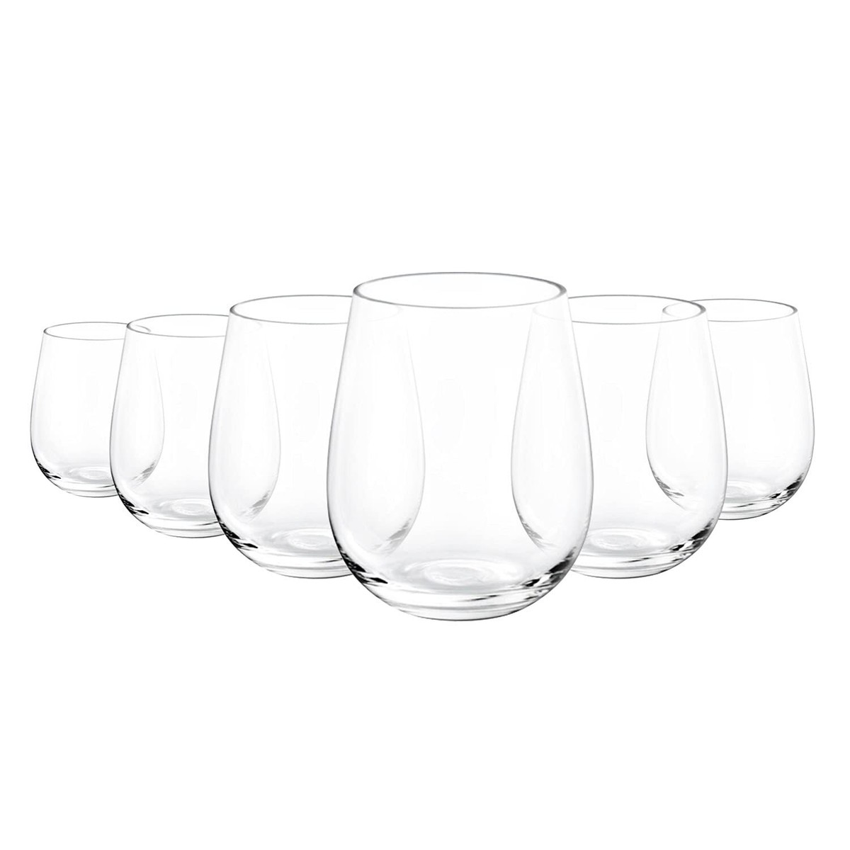 Unbreakable 18-ounce Acrylic Stemless Wine Glasses set of 6 Clear | eBay