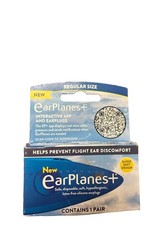 EarPlanes EarPlugs Relieve Ear Discomfort Latex Free Silicone Adult Size 1 Pair