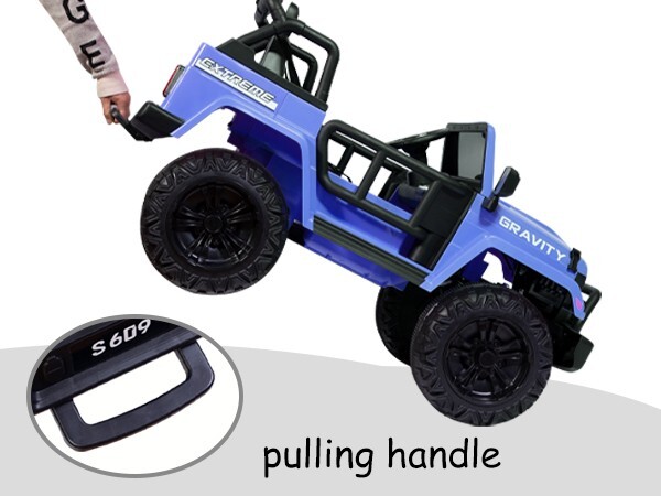 ZEOPHOL Ride On Truck Jeep 12V Electric Kids Toys Car 2 Seat 3 Speed Remote Blue