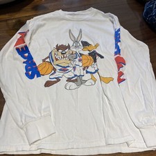 Space Jam Looney Tunes Bugs Bunny Daffy Duck Tasmanian Vintage T-Shirt Small