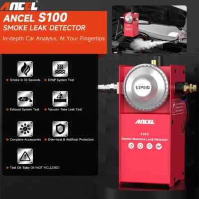 Automotive EVAP Smoke Machine Leak Detector Fuel Pipe System Diagnostic Tester