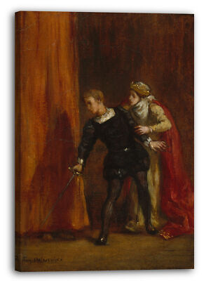 Kunstdruck Eugène Delacroix - Hamlet und seine Mutter