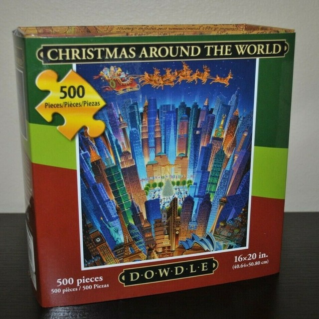 Dowdle folk art jigsaw puzzles 500 pieces christmas around the world 16
