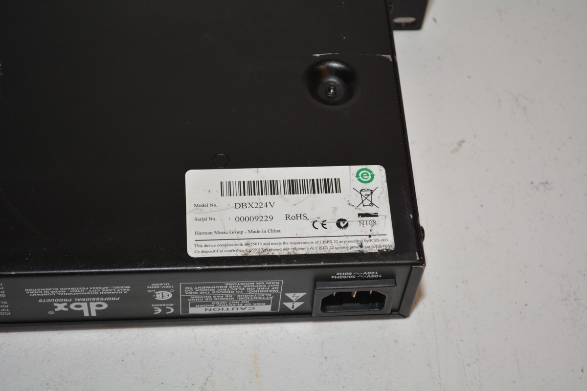 DBX AFS 224 DBX224V Dual-Channel Advanced Feedback Suppression