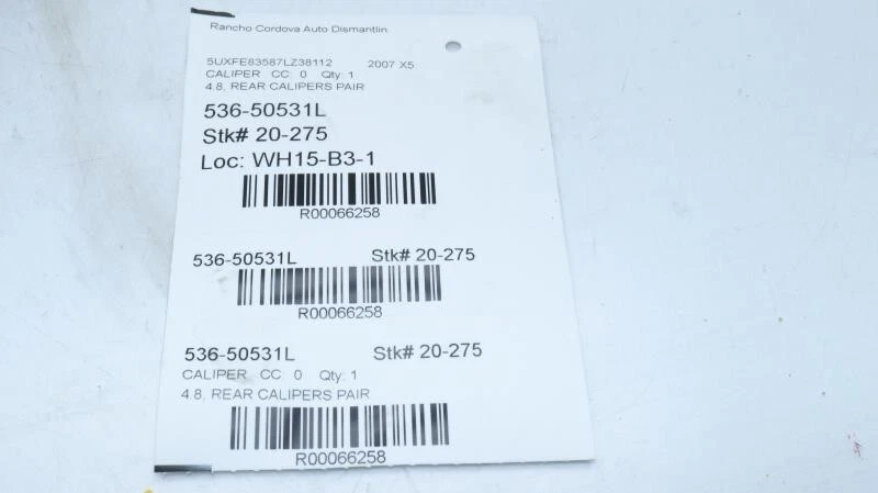 Pinza trasera doble turbo para conductor izquierdo y pasajero derecho compatible con BMW X6 6625 08-19 Foto 2 de 4