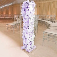 40-Inch tall Clear Acrylic DISPLAY BOX Floor Standing CENTERPIECE Decorations