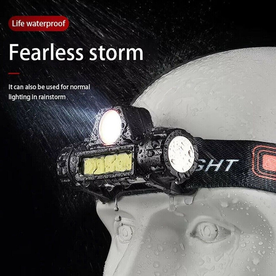 MagicTek USB Rechargeable LED Headlamp - 350 Lumens, Waterproof, 2 Modes With Motion Sensor 8 thumbnail image
