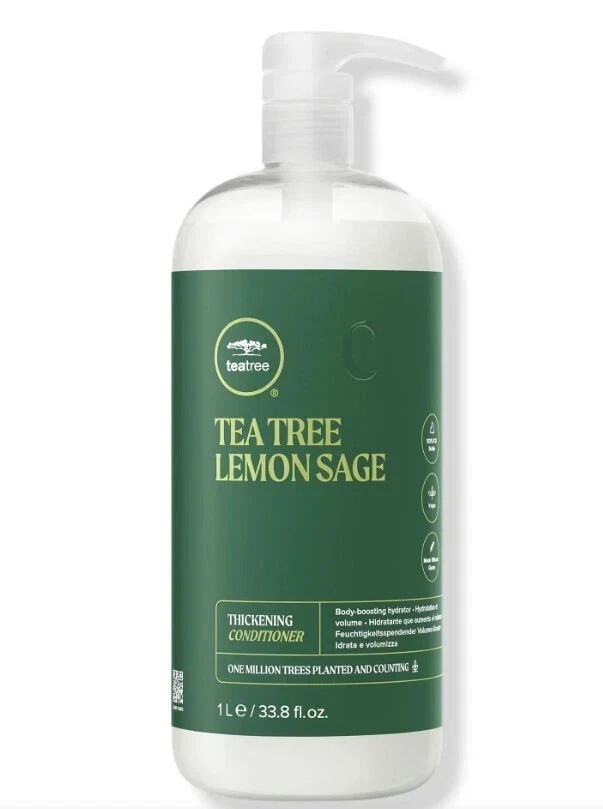 Paul Mitchell 茶树柠檬鼠尾草增稠洗发水和护发素 Liter Duo — 第 3/3 张图片