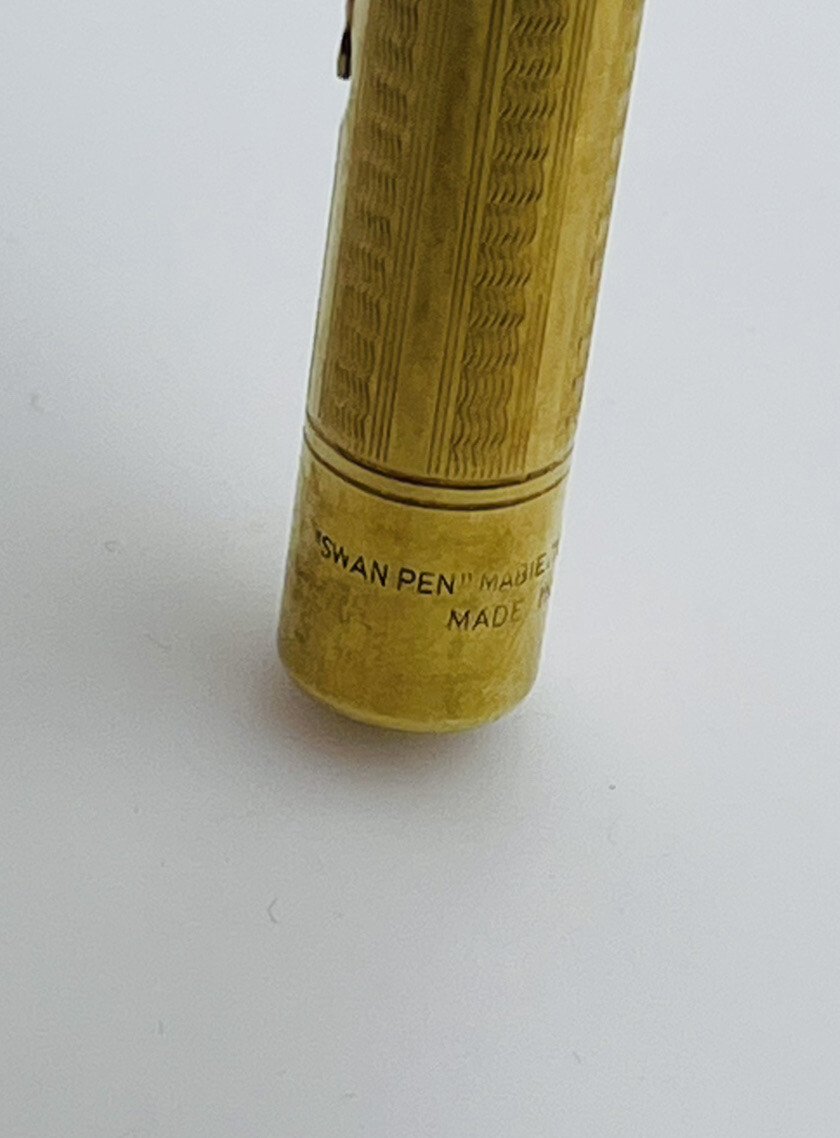 Mabie Todd Antique 1915 Gold Filled Swan Fountain Pen 5 1/4" eBay