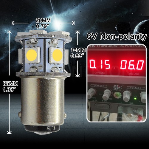 BA15D 1142 1076 5050 12 SMD LED Blinker Seitenblinker Lampe Glühbirne Kugel 6 V - Bild 13 von 14