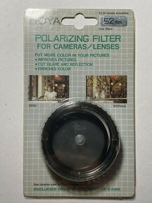 HOYA 52mm PL Circular Polarizing Filter NOS Hard Case Original Packaging