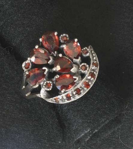 925 Sterling Silver Ring embedded with Ruby, Diameter 2cm 0.079in, one of a kind - Picture 4 of 4