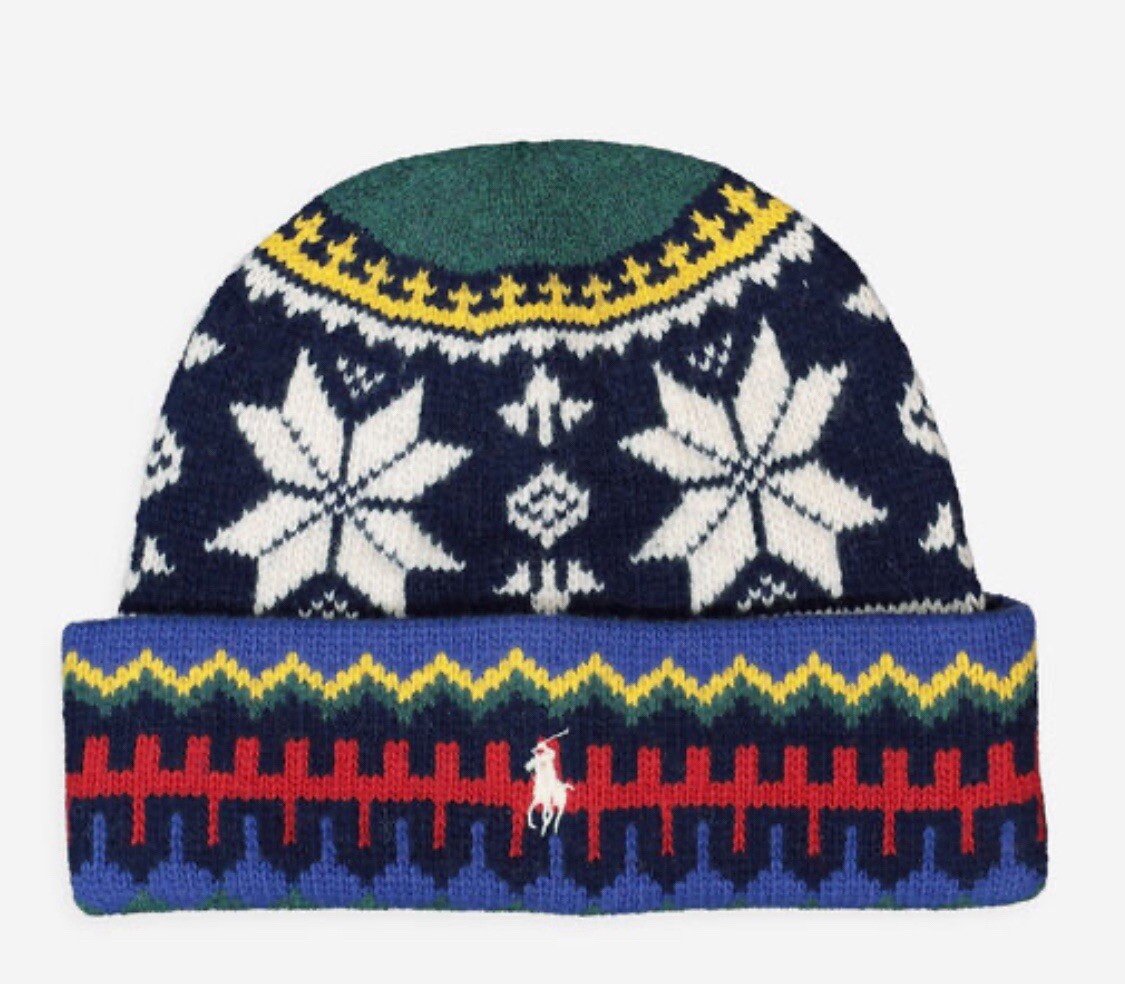 Ralph Lauren Jacquard Beanie Wool Blend RRP £119