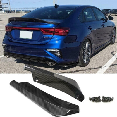 Carbon Fiber Rear Bumper Diffuser Splitter Canards for KIA Forte Optima K5