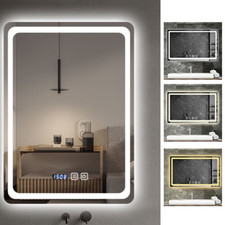 Badspiegel mit LED Beleuchtung Touch Beschlagfrei Badezimmerspiegel Wandspiegel