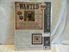 C-25 NEW DIMENSIONS COUNTED CROSS STITCH KIT  DOG WANTED  