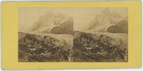 Stéréo circa 1860-70. Glacier de l'Aar. Suisse. Switzerland