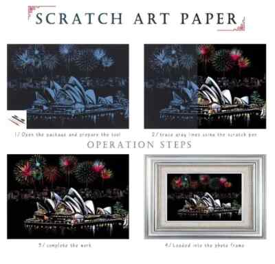 Scratch Art Landscape Painting for Kids & Adults 11X16