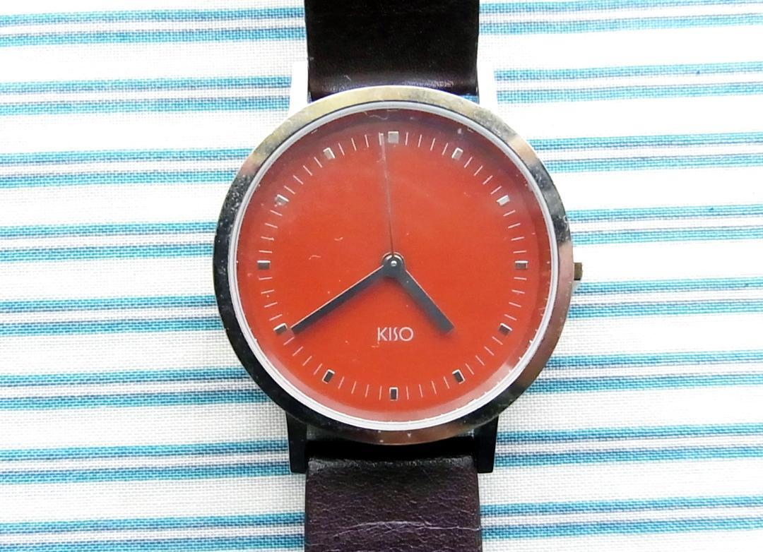 Watch Mondaine 21 Jewels Kiso Orange Wooden Lacquer Swiss Made