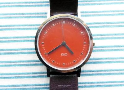 J032RR MONDAINE 腕時計 KISO オートマチック Watch Mondaine 21 Jewels Kiso Orange Wooden Lacquer Swiss Made