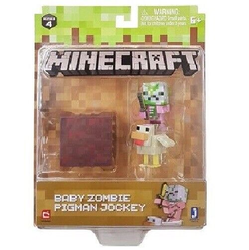 Minecraft Baby Zombie Pigman Jockey Mini Figure Series 4 Mojang Jazwares For Sale Online Ebay