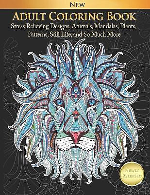 Adult Coloring Book Stress Relieving Designs  Animals  Mandalas  Plants  Patt...