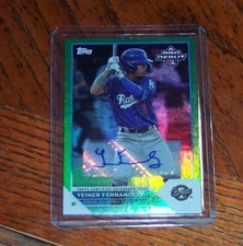 2023 Topps Pro Debut YEINER FERNANDEZ GREEN FOIL #20/99 Auto L.A. DODGER